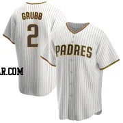 Johnny Grubb Youth San Diego Padres White/Brown Replica Home Jersey