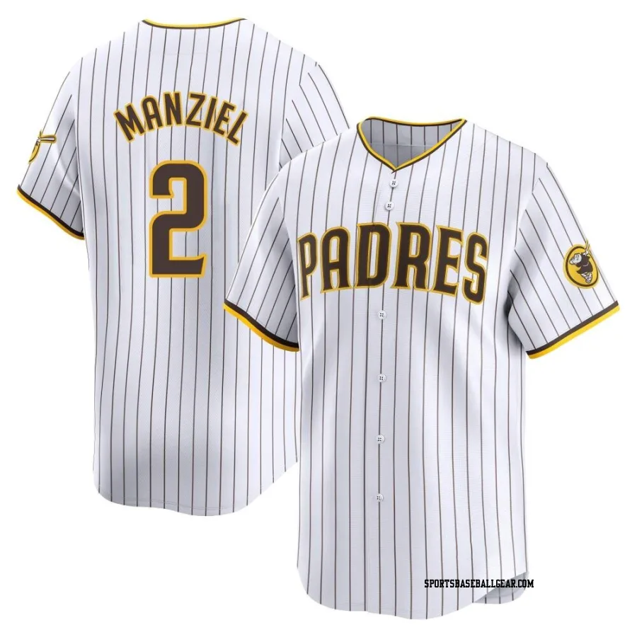 Johnny Manziel Men's San Diego Padres White Limited Home Jersey