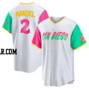 Johnny Manziel Youth San Diego Padres White Replica 2022 City Connect Jersey