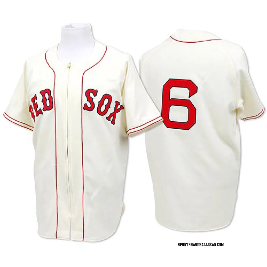 Johnny Pesky Men's Boston Red Sox Cream Replica Throwback Jersey