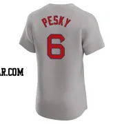 Johnny Pesky Men's Boston Red Sox Gray Elite Road Jersey