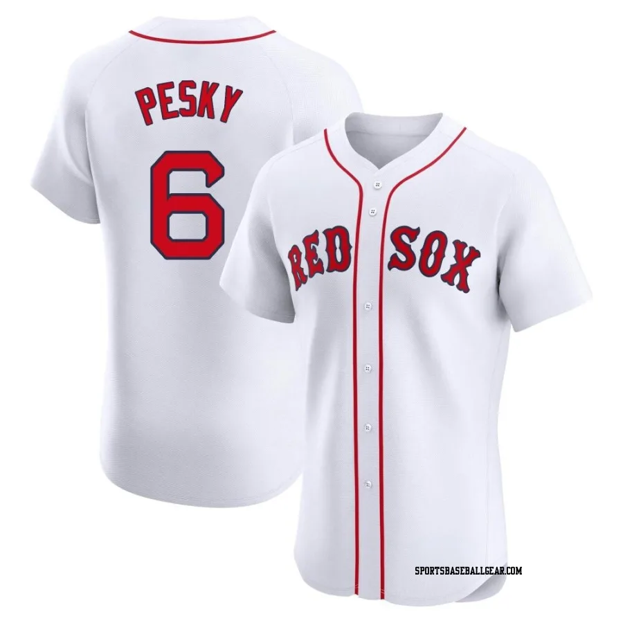 Johnny Pesky Men's Boston Red Sox White Elite Home Jersey