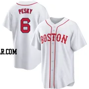 Johnny Pesky Men's Boston Red Sox White Replica 2021 Patriots' Day Jersey