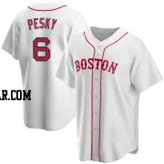 Johnny Pesky Men's Boston Red Sox White Replica Alternate Jersey