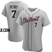 Johnny Pesky Men's Detroit Tigers Gray Authentic Road Jersey