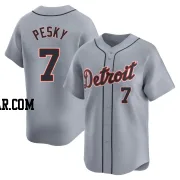 Johnny Pesky Men's Detroit Tigers Gray Limited Road Jersey