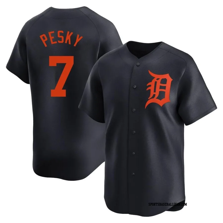 Johnny Pesky Men's Detroit Tigers Navy Limited Alternate Jersey