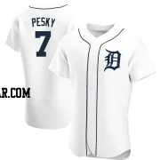 Johnny Pesky Men's Detroit Tigers White Authentic Home Jersey