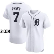 Johnny Pesky Men's Detroit Tigers White Elite Home Jersey