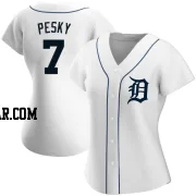 Johnny Pesky Women's Detroit Tigers White Authentic Home Jersey