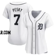 Johnny Pesky Women's Detroit Tigers White Limited Home Jersey