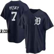 Johnny Pesky Youth Detroit Tigers Navy Replica Alternate Jersey