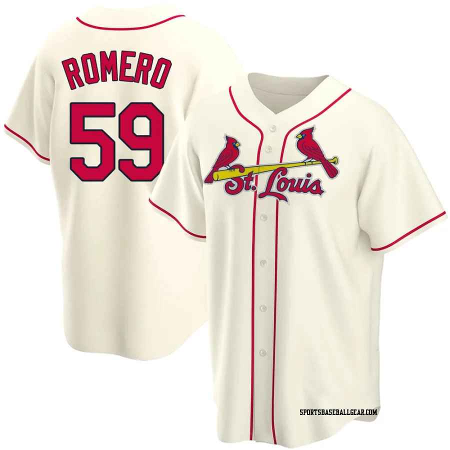 JoJo Romero Men's St. Louis Cardinals Cream Replica Alternate Jersey