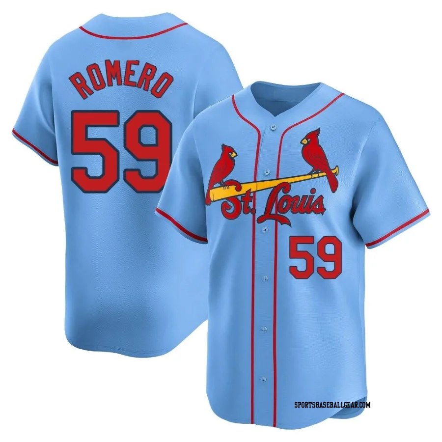 JoJo Romero Men's St. Louis Cardinals Light Blue Limited Alternate Jersey