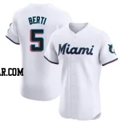 Jon Berti Men's Miami Marlins White Elite Home Jersey