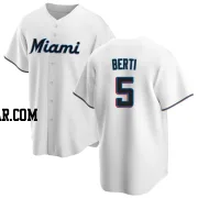 Jon Berti Men's Miami Marlins White Replica Home Jersey