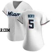 Jon Berti Women's Miami Marlins White Authentic Home Jersey