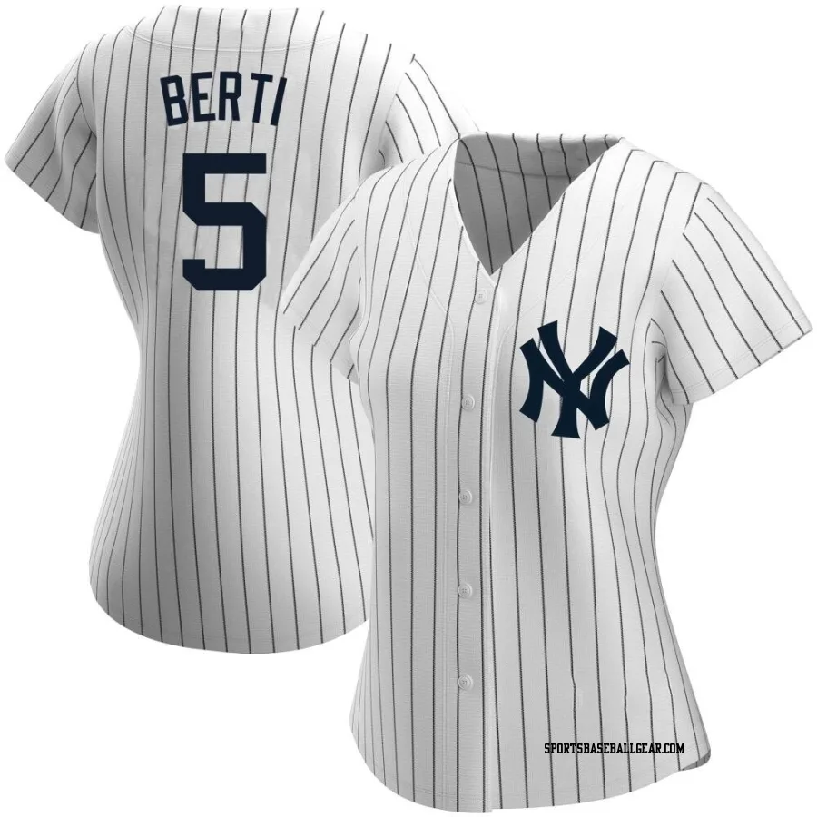 Jon Berti Women's New York Yankees White Authentic Home Name Jersey