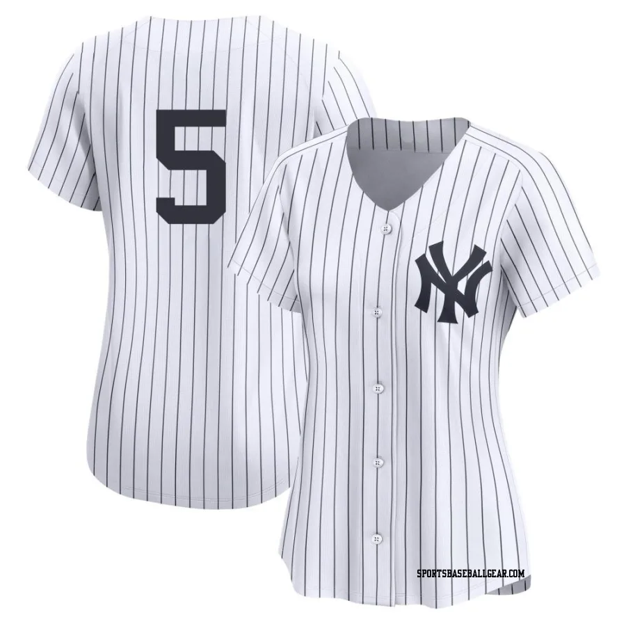 Jon Berti Women's New York Yankees White Limited Yankee Home 2nd Jersey