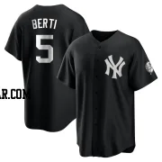 Jon Berti Youth New York Yankees Black/White Replica Jersey