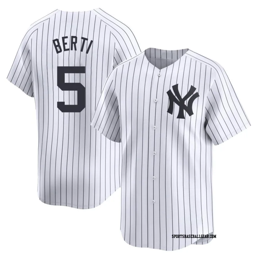 Jon Berti Youth New York Yankees White Limited Yankee Home Jersey