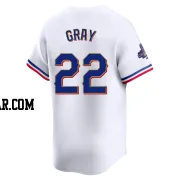 Jon Gray Men's Texas Rangers Gold Limited White 2024 Collection Jersey