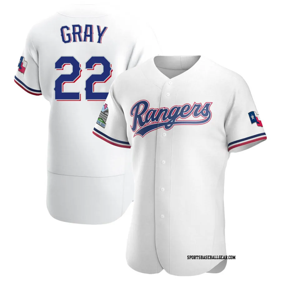 Jon Gray Men's Texas Rangers White Authentic Home Jersey