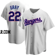 Jon Gray Men's Texas Rangers White Replica Home Cooperstown Collection 2023 World Series Champions Jersey