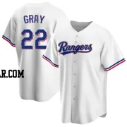 Jon Gray Men's Texas Rangers White Replica Home Jersey