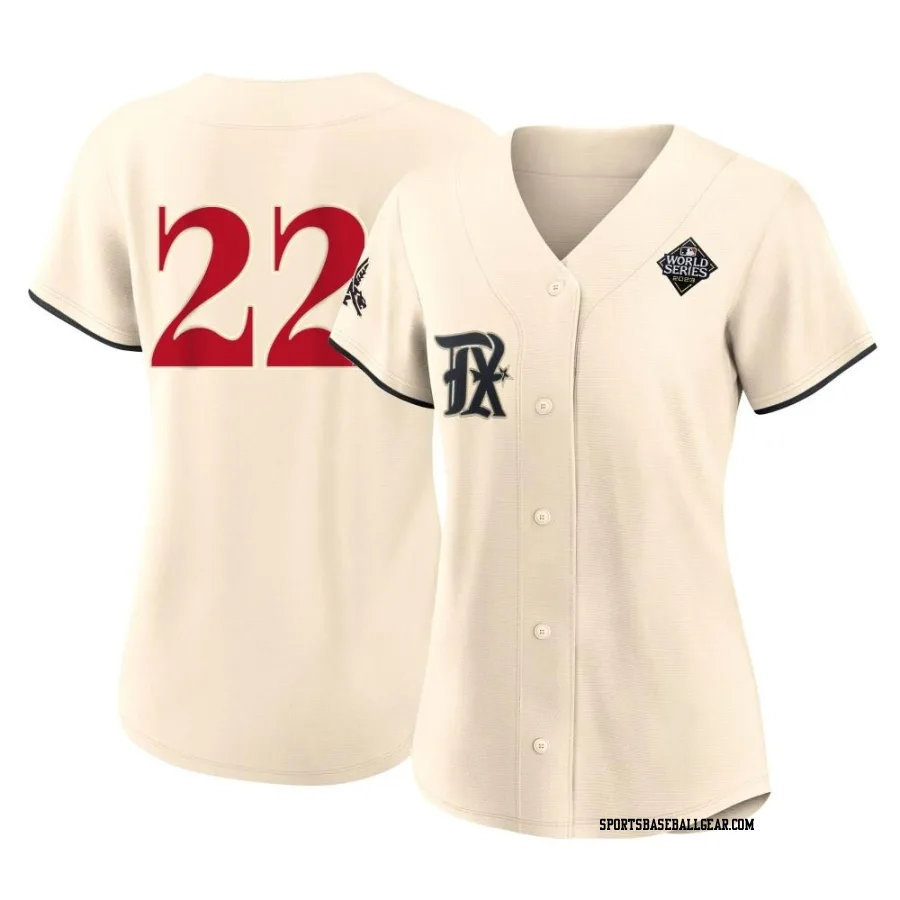 Jon Gray Women's Texas Rangers Cream Replica 2023 City Connect 2023 World Series Jersey