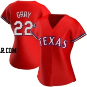 Jon Gray Women's Texas Rangers Red Authentic Alternate 2023 World Series Champions Jersey