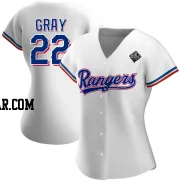 Jon Gray Women's Texas Rangers White Authentic Home 2023 World Series Jersey