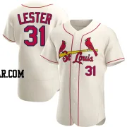 Jon Lester Men's St. Louis Cardinals Cream Authentic Alternate Jersey