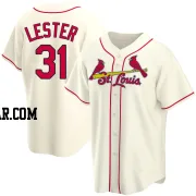 Jon Lester Men's St. Louis Cardinals Cream Replica Alternate Jersey