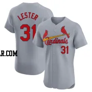 Jon Lester Men's St. Louis Cardinals Gray Elite Road Jersey