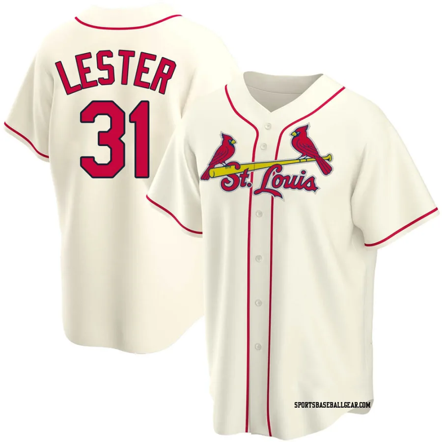 Jon Lester Youth St. Louis Cardinals Cream Replica Alternate Jersey