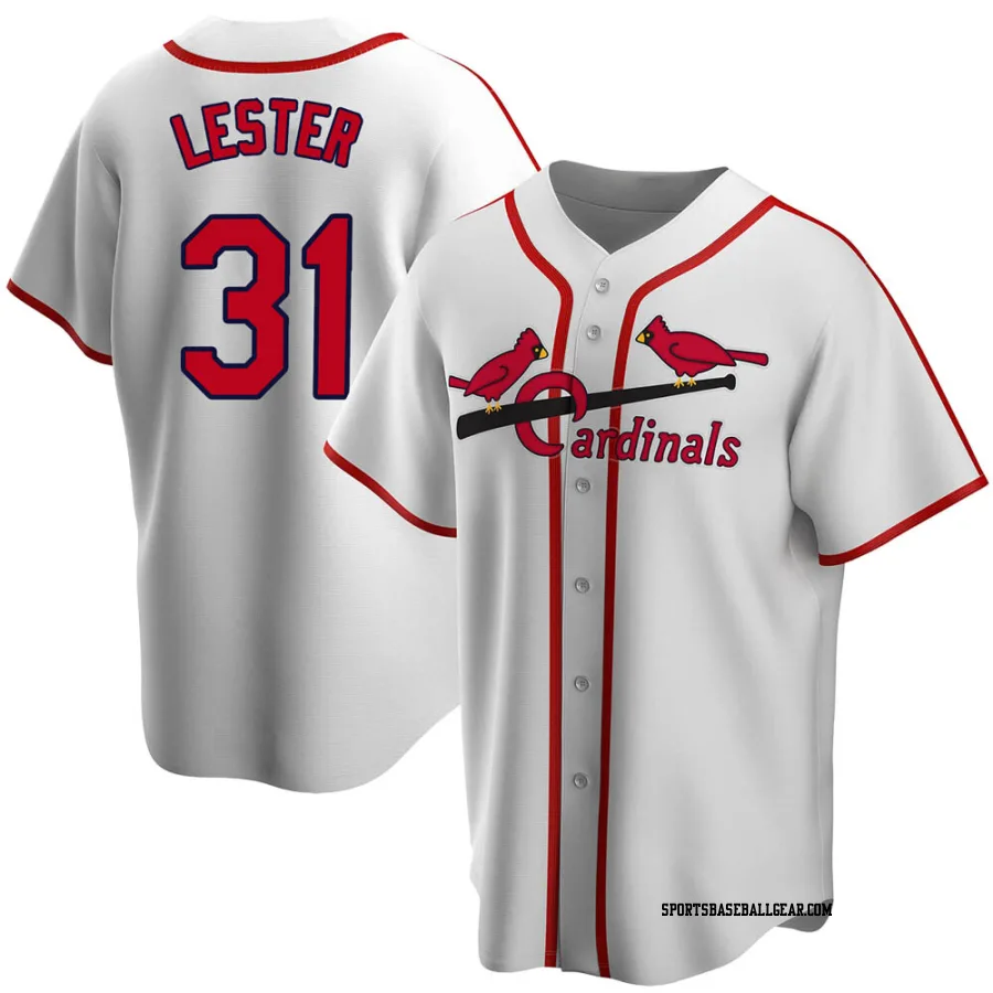 Jon Lester Youth St. Louis Cardinals White Home Cooperstown Collection Jersey