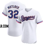 Jon Matlack Men's Texas Rangers Gold Elite White 2024 Collection Jersey