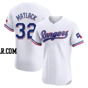 Jon Matlack Men's Texas Rangers White Elite Home Jersey