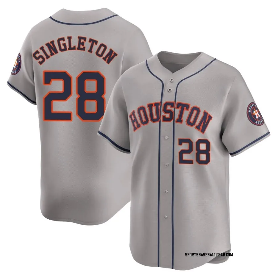 Jon Singleton Men's Houston Astros Gray Limited Away Jersey