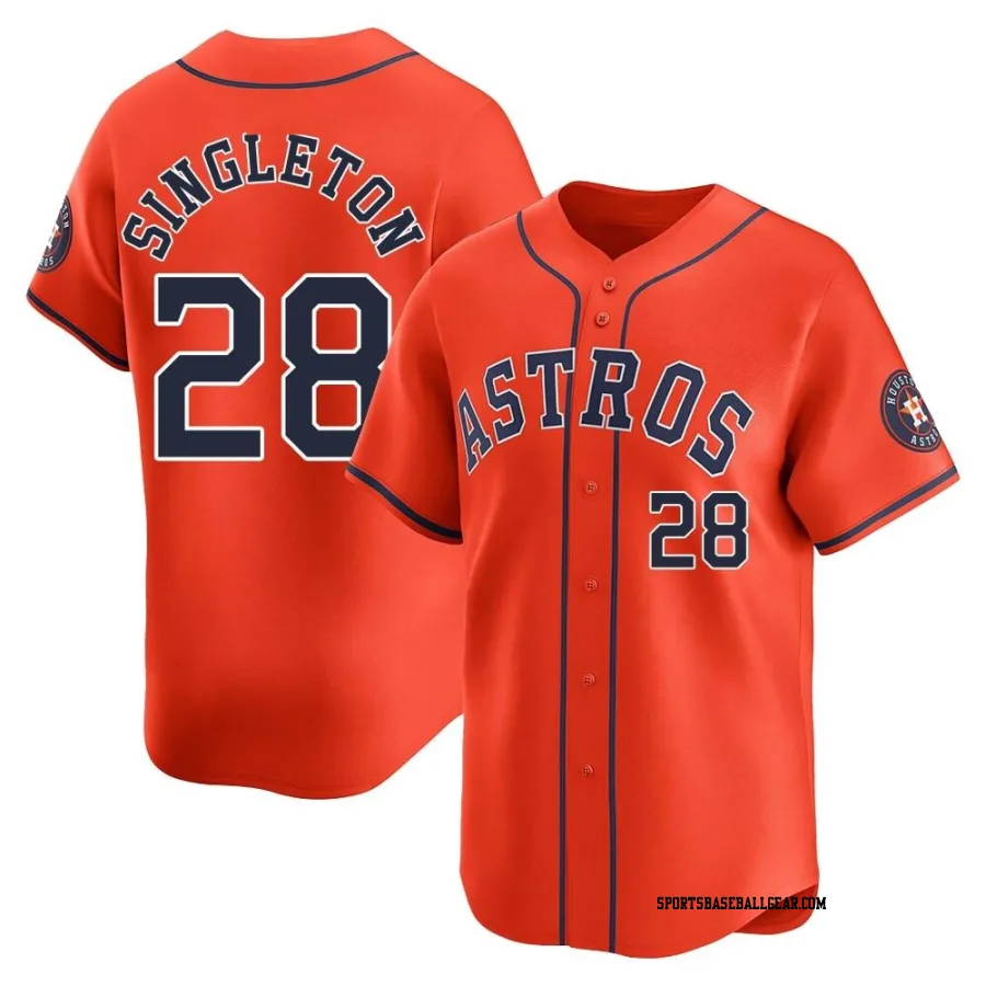 Jon Singleton Men's Houston Astros Orange Limited Alternate Jersey