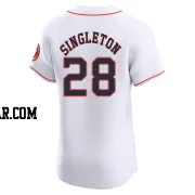 Jon Singleton Men's Houston Astros White Elite Home Jersey