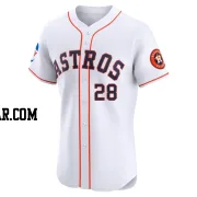 Jon Singleton Men's Houston Astros White Elite Home Patch Jersey