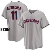 Jonah Advincula Men's Cleveland Guardians Gray Replica Road Jersey