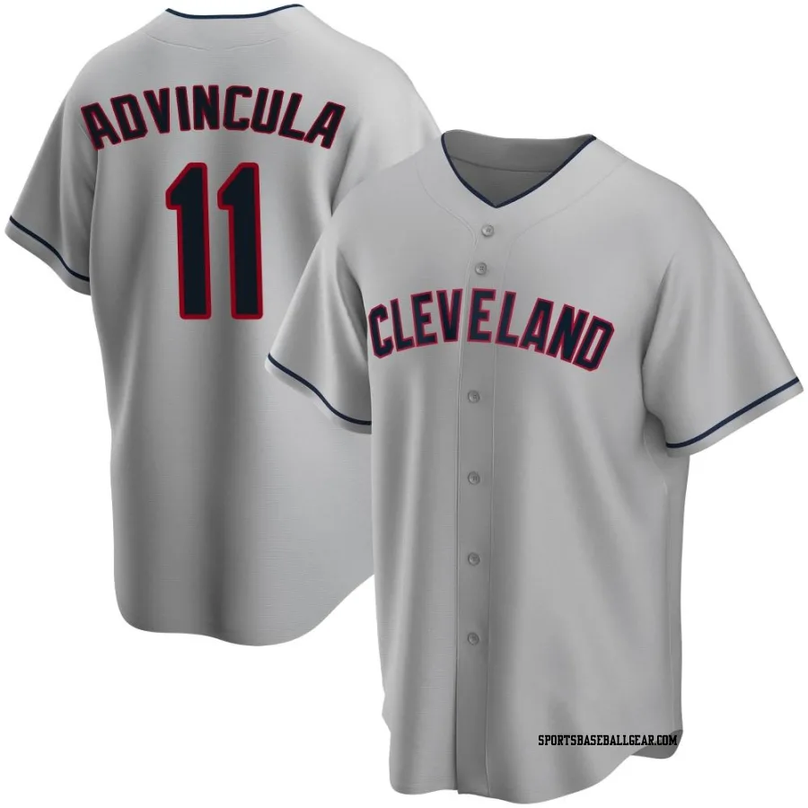 Jonah Advincula Men's Cleveland Guardians Gray Replica Road Jersey