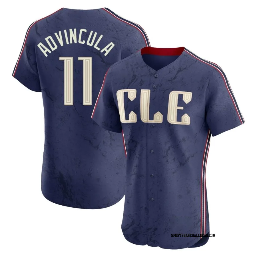 Jonah Advincula Men's Cleveland Guardians Navy Elite 2024 City Connect Jersey