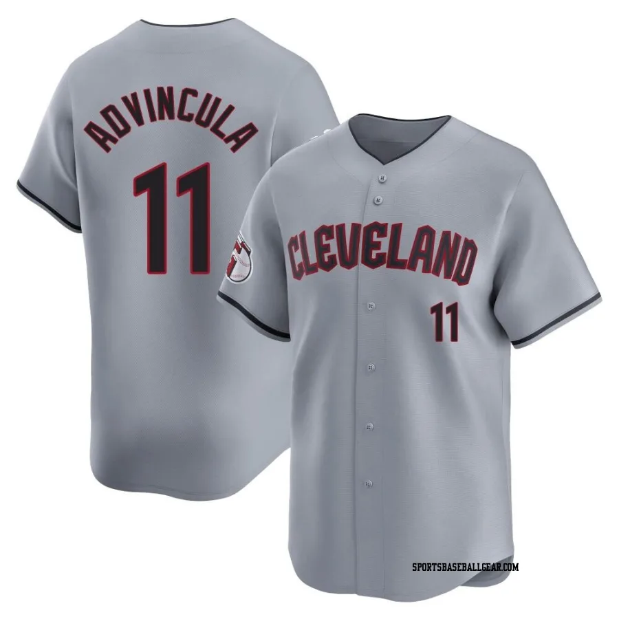 Jonah Advincula Youth Cleveland Guardians Gray Limited Road Jersey