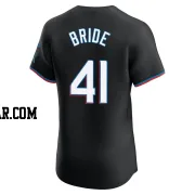 Jonah Bride Men's Miami Marlins Black Elite Alternate Vapor Premier Jersey