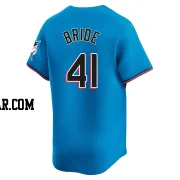 Jonah Bride Men's Miami Marlins Blue Limited Alternate Jersey