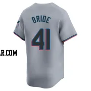 Jonah Bride Men's Miami Marlins Gray Limited Road Jersey